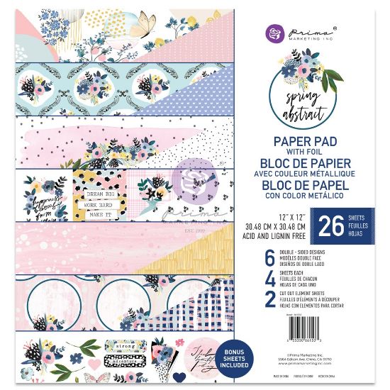 Picture of Prima Marketing Double-Sided Paper Pad 12"X12" 26/Pkg-Spring Abstract