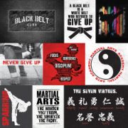Picture of Martial Arts Double-Sided Cardstock 12"X12" Black Belt