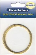 Picture of Memory Wire Large Bracelet .62mm .5oz Gold-Plated - 30 Coils