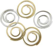Picture of Metal Spiral Clips .75" 25/Pkg Gold & Silver