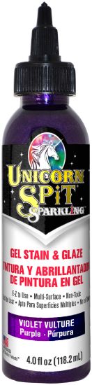 Picture of Unicorn Spit Sparkling Wood Stain & Glaze 4oz Violet Vulture
