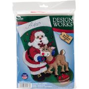 Picture of Santa & Deer Stocking Felt Applique Kit 18" Long
