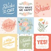 Picture of Salutations No. 1 Double-Sided Cardstock 12"X12" 4"X4" Journaling Cards