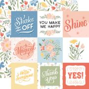 Picture of Salutations No. 1 Double-Sided Cardstock 12"X12" 4"X4" Journaling Cards