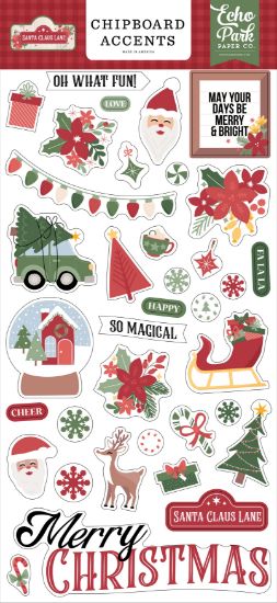 Picture of Santa Claus Lane Chipboard 6"X13"-Accents
