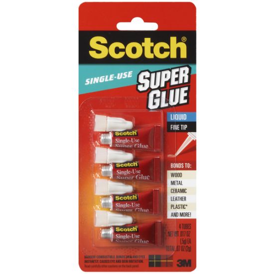 Picture of Scotch Super Glue Liquid 4/Pkg .017oz