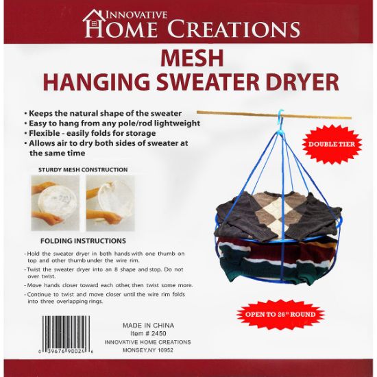 Picture of Mesh Hanging Sweater Dryer 26" White