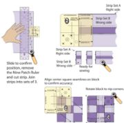 Picture of Marti Michell Nine Patch Ruler 5" 