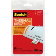 Picture of Scotch™ Business Card Size Thermal Laminating Pouches, 5 mil, 3 3/4 x 2 3/8, 20/Pack