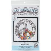 Picture of Zenbroidery Stamped Embroidery 10"X10" Peace