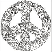 Picture of Zenbroidery Stamped Embroidery 10"X10" Peace