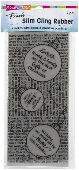 Picture of Stampendous Cling Stamp Slim Ornament Text