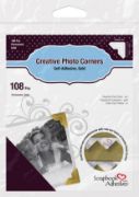 Picture of Scrapbook Adhesives Paper Photo Corners Self-Adhesive 108/Pk .5" Gold
