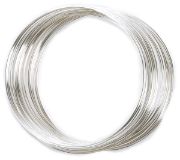 Picture of Memory Wire Large Bracelet .62mm .5oz Silver Plated - 30 Coils