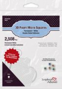 Picture of Scrapbook Adhesives 3D Foam Micro Squares 2508/Pkg Permanent, White, .12"X.12"
