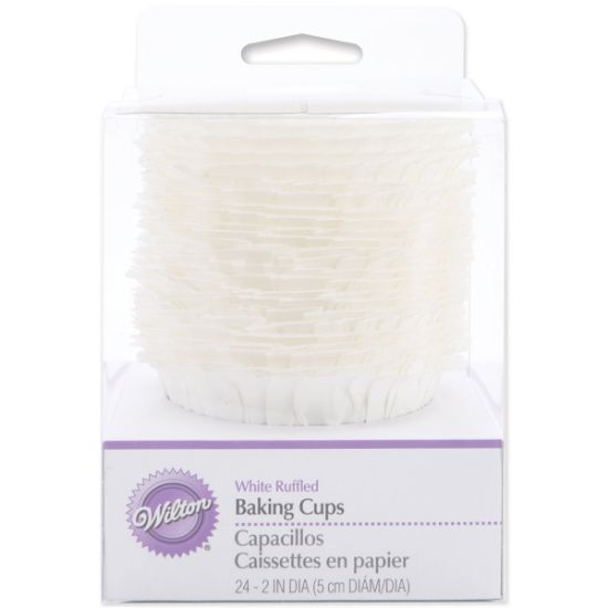 Picture of Ruffle Standard Baking Cups White 24/Pkg