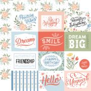 Picture of Salutations No. 1 Double-Sided Cardstock 12"X12" 4"X3" Journaling Cards