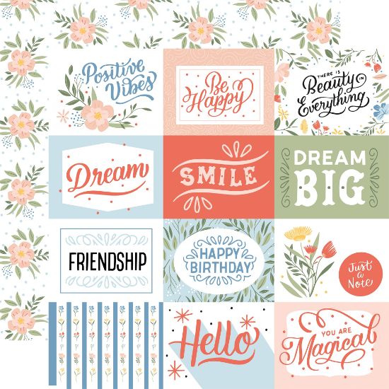 Picture of Salutations No. 1 Double-Sided Cardstock 12"X12" 4"X3" Journaling Cards