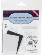 Picture of Scrapbook Adhesives 3D Foam Creative Sheets 2/Pkg 1 Black/1 White