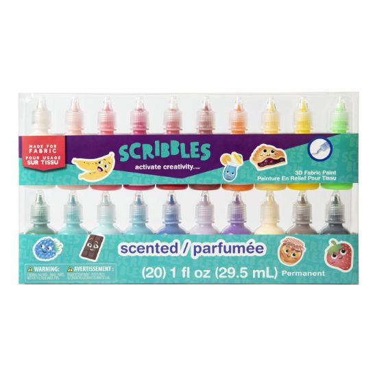 Picture of Scribbles 3D Fabric Paint 1oz 20/Pkg-Scented