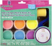 Picture of Scribbles Fabric Finger Paints 6/Pkg Neon