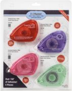 Picture of Scrapbook Adhesives E-Z Runner Value Pack 4/Pkg Strips, Vellum, Squares & Dots