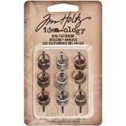 Picture of Idea-Ology Ring Fasteners .25" 9/Pkg Antique Nickel, Brass & Copper