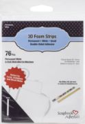 Picture of Scrapbook Adhesives 3D Foam Strips 76/Pkg White, 0.12"X3.93"X0.08"