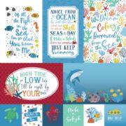 Picture of Sea Life Double-Sided Cardstock 12"X12"-4"X6" Journaling Cards