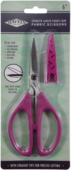Picture of Sew Creative Large Finger Loop Serrated Scissors 6" Serrated