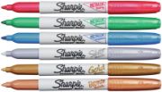 Picture of Sharpie Metallic Fine Point Permanent Markers 6/Pkg Ruby,sapphire,emerald,bronze,silver,gold