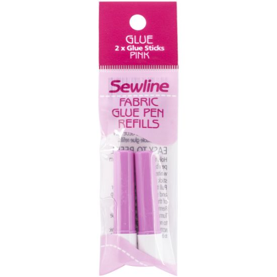 Picture of Sewline Water-Soluble Fabric Glue Pen Refill 2/Pkg-Pink