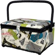 Picture of Sewing Basket 5.5"X10.5"X5.5" Neutral Notions