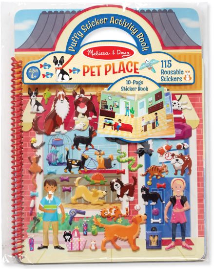 Picture of Melissa & Doug Puffy Sticker Activity Book-Pet Place