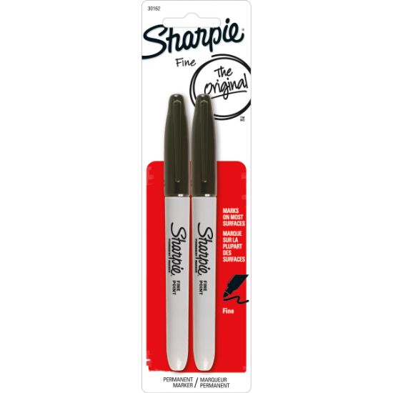 Picture of Sharpie Fine Point Permanent Markers 2/Pkg Black
