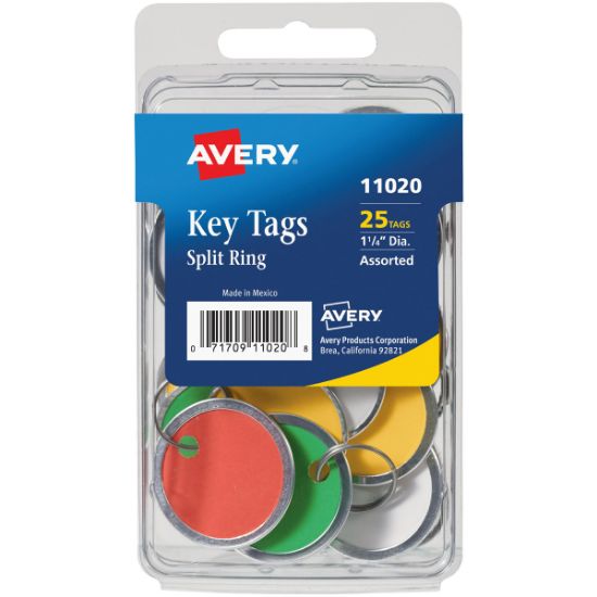 Picture of Metal Rim & Ring Key Tags 25/Pkg Assorted