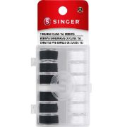 Picture of Transparent Plastic Class 15 Bobbins - Threaded In Case Black & White 12/Pkg
