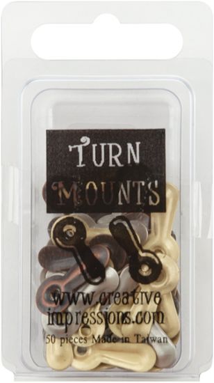 Picture of Metal Turn Mounts 50/Pkg Antique