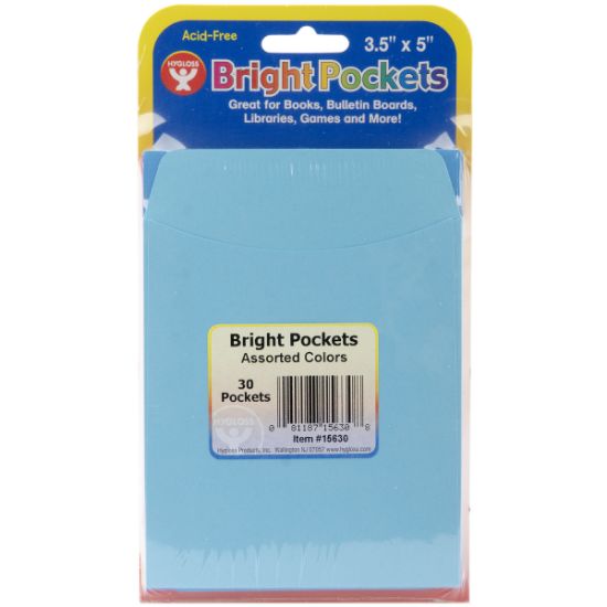 Picture of Mighty Bright Pockets 3.5"X5" 30/Pkg Assorted Colors