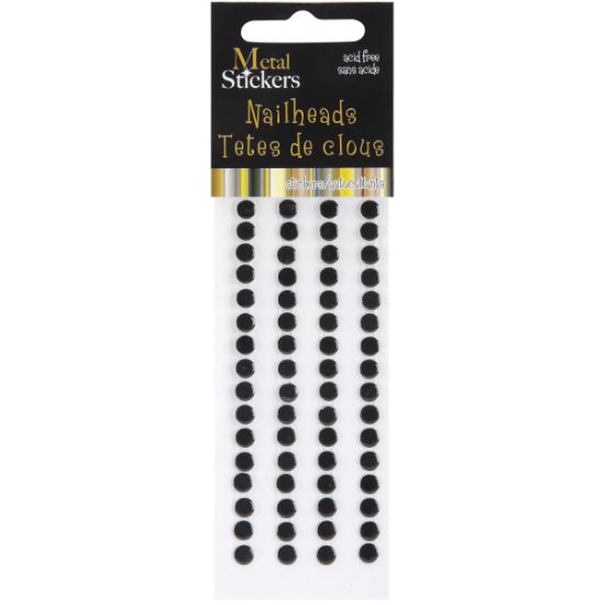 Picture of Metal Stickers Nailheads 5mm Round 64/Pkg Black