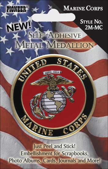 Picture of Military Self-Adhesive Metal Medallion 2" Marine Corps