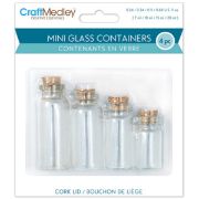 Picture of Mini Glass Containers W/Cork Lids 4/Pkg 7ml, 10ml, 15ml & 20ml