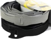 Picture of Velcro® Reusable Self-Gripping Ties, 1/2 x Eight Inches, Black/Gray, 50 Ties/Pack