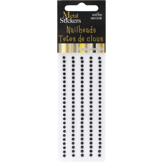 Picture of Metal Stickers Nailheads 3mm Round 125/Pkg Black