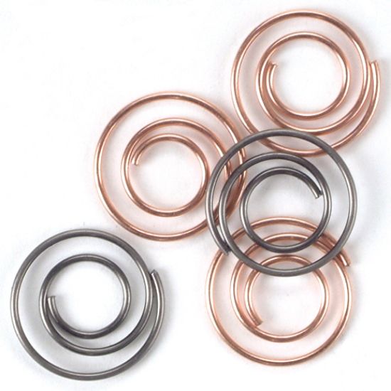 Picture of Mini Metal Spiral Clips .5" 25/Pkg Antique & Copper