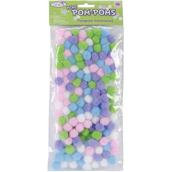 Picture of Mini Pom-Poms .5" 150/Pkg Pastel