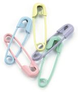 Picture of Mini Painted Safety Pins .75" 50/Pkg Pastel