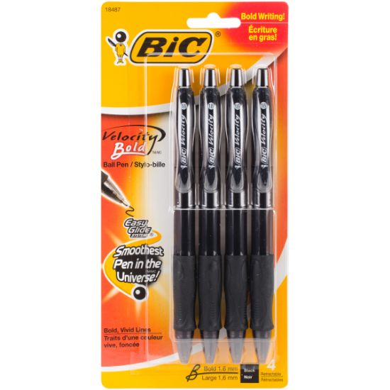 Picture of Velocity Bold Pens 4/Pkg Black