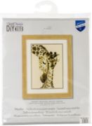 Picture of Vervaco Counted Cross Stitch Kit 7.5"X11.25" Giraffe Family On Aida (14 Count)