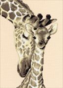 Picture of Vervaco Counted Cross Stitch Kit 7.5"X11.25" Giraffe Family On Aida (14 Count)